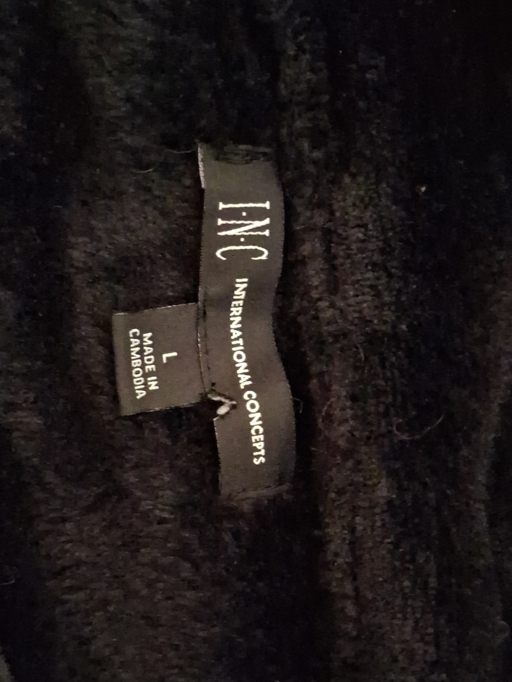 Sueter Aterciopelado Marca...INC International Concepts Black Plush Teddy Coat